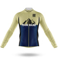 Custom Team Name V3 Navy - Men's Cycling Kit-Long Sleeve Jersey-Global Cycling Gear