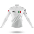 Italia S5 White - Men's Cycling Kit-Long Sleeve Jersey-Global Cycling Gear