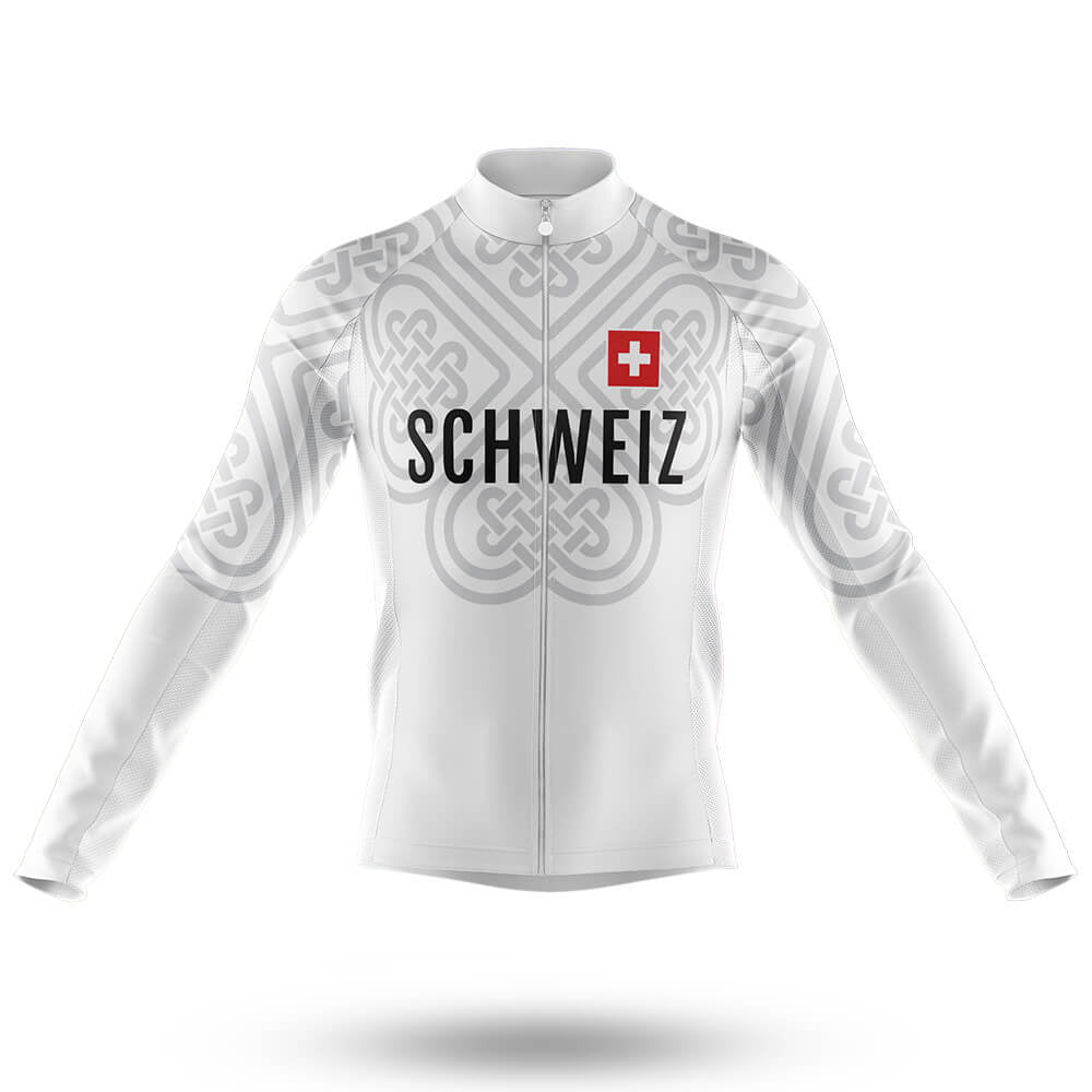 Schweiz S13 - Men's Cycling Kit-Long Sleeve Jersey-Global Cycling Gear