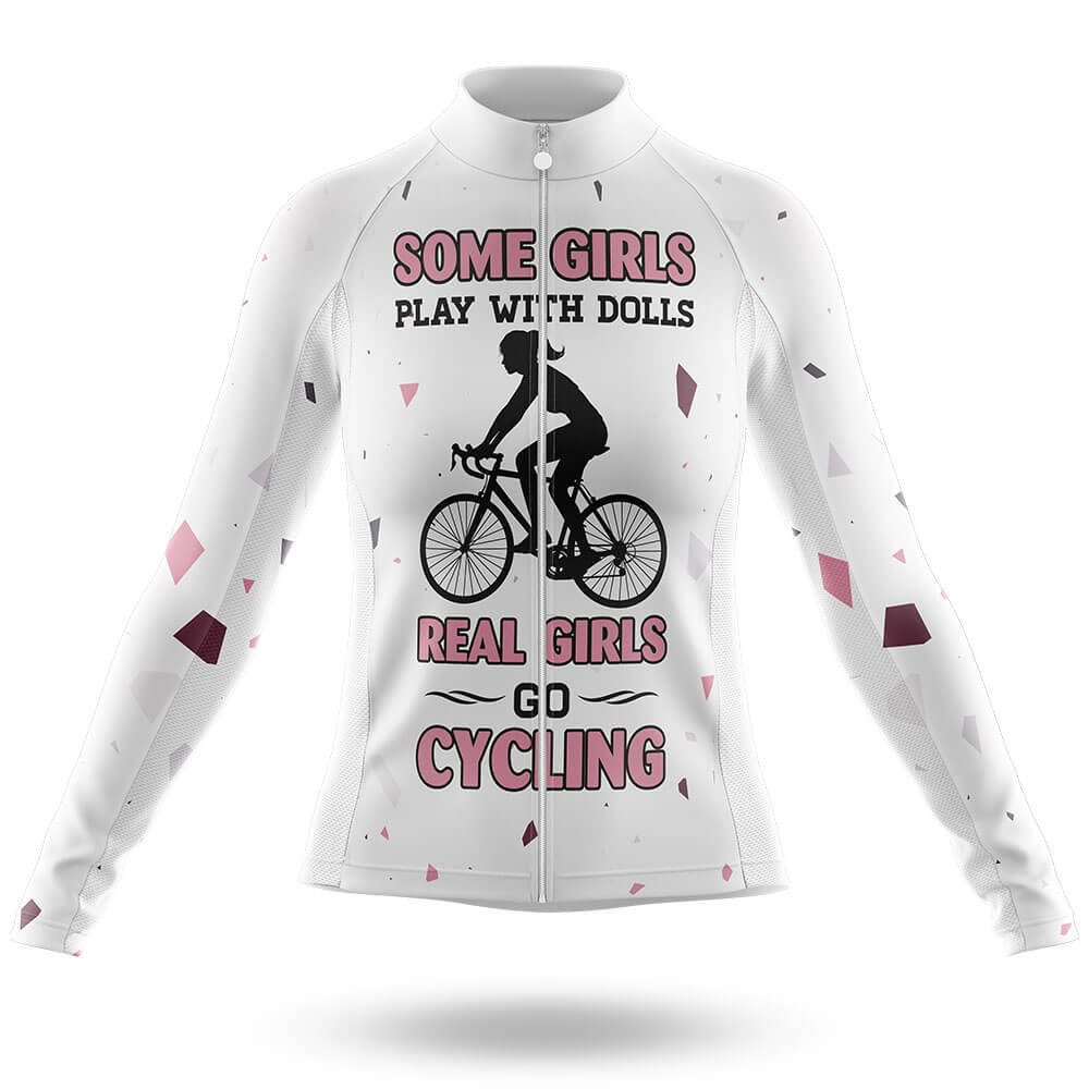 Real Girls Go Cycling V2 - Women's Cycling Kit-Long Sleeve Jersey-Global Cycling Gear