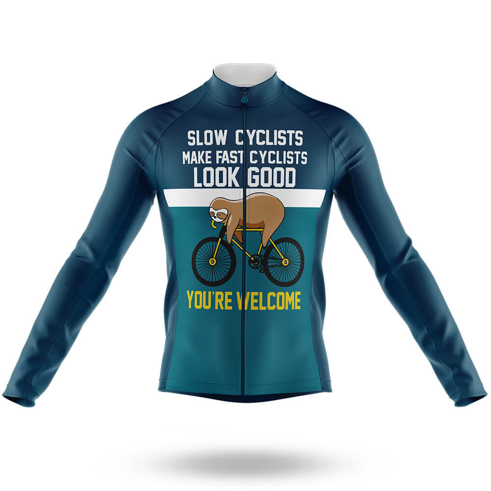 Slow Cyclist V4 - Men's Cycling Kit-Long Sleeve Jersey-Global Cycling Gear