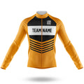 Custom Team Name V20 Yellow - Men's Cycling Kit-Long Sleeve Jersey-Global Cycling Gear