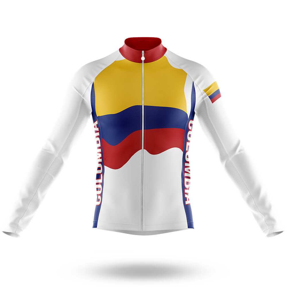Colombia Flag - Men's Cycling Kit-Long Sleeve Jersey-Global Cycling Gear