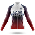 Custom Team Name S4 Navy - Women's Cycling Kit-Long Sleeve Jersey-Global Cycling Gear