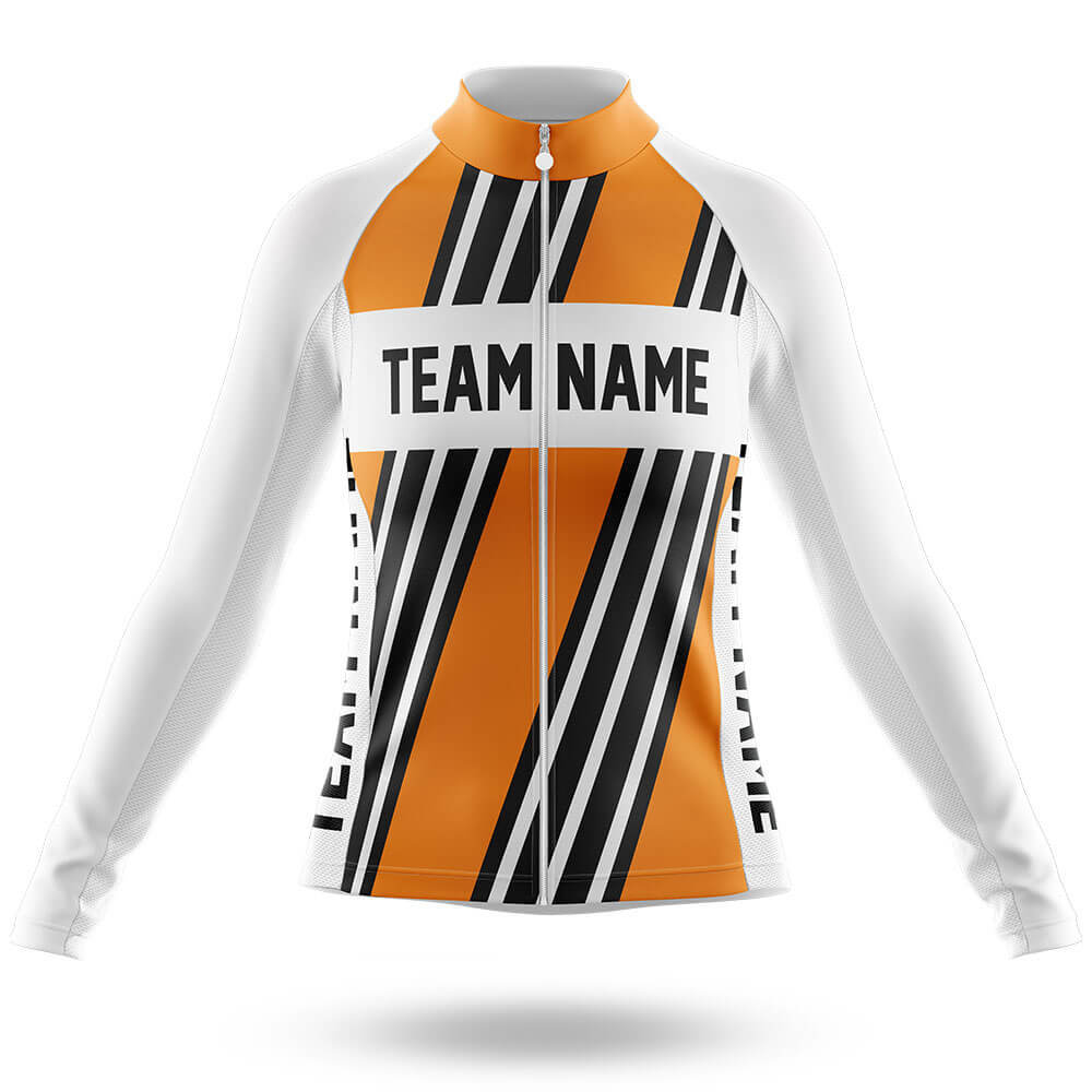 Custom Team Name M5 Yellow - Women's Cycling Kit-Long Sleeve Jersey-Global Cycling Gear