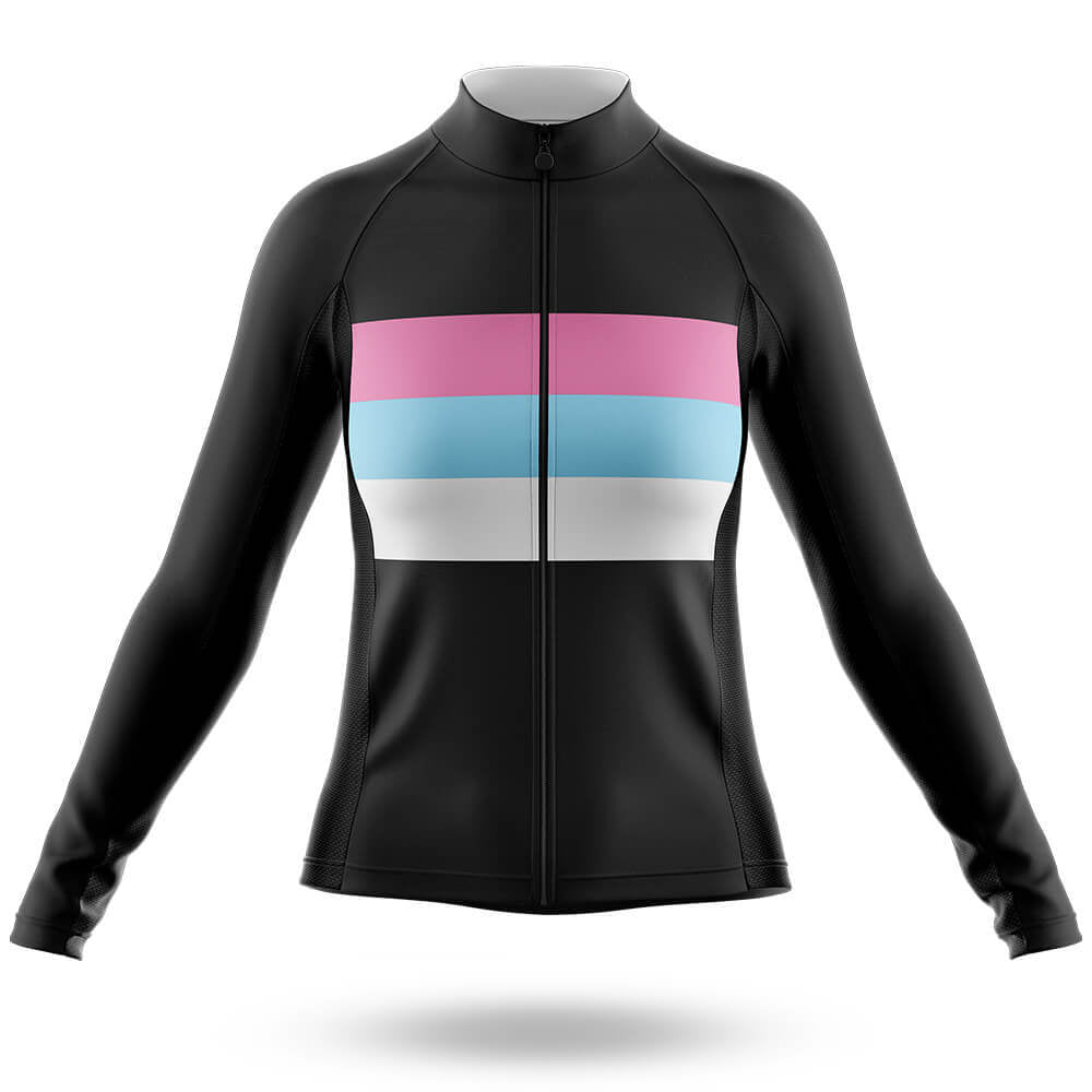 Retro Color Lines - Women's Cycling Kit-Long Sleeve Jersey-Global Cycling Gear
