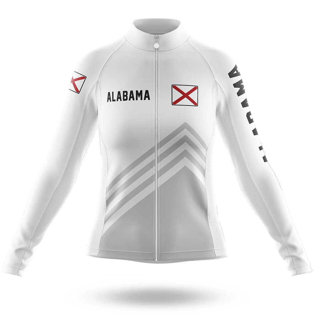 Alabama S4 White - Women - Cycling Kit-Long Sleeve Jersey-Global Cycling Gear
