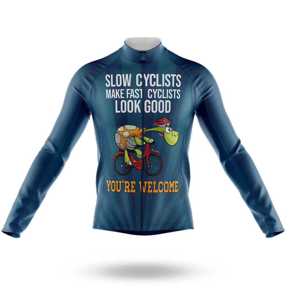 Slow Cyclist V5 - Men's Cycling Kit-Long Sleeve Jersey-Global Cycling Gear