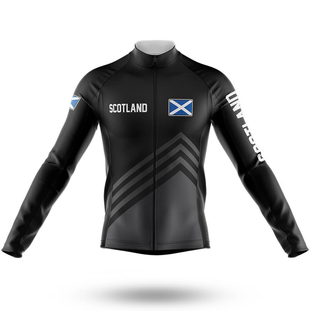 Scotland S5 Black - Men's Cycling Kit-Long Sleeve Jersey-Global Cycling Gear