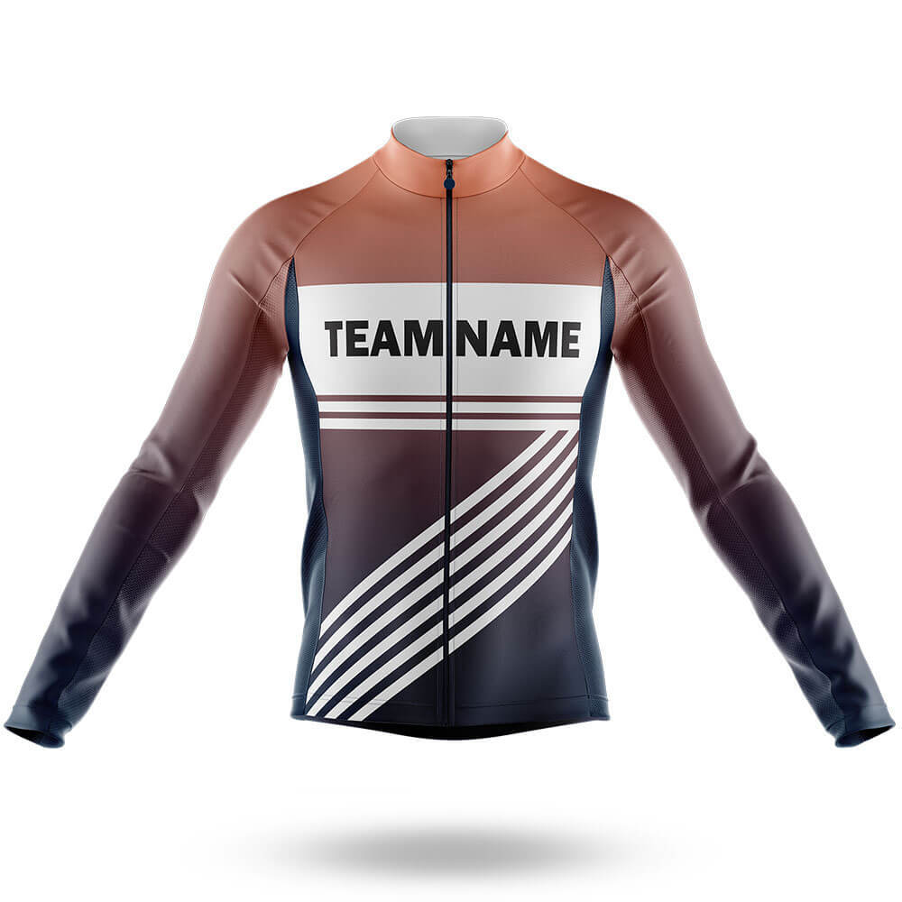 Custom Team Name S3 Cream - Men's Cycling Kit-Long Sleeve Jersey-Global Cycling Gear