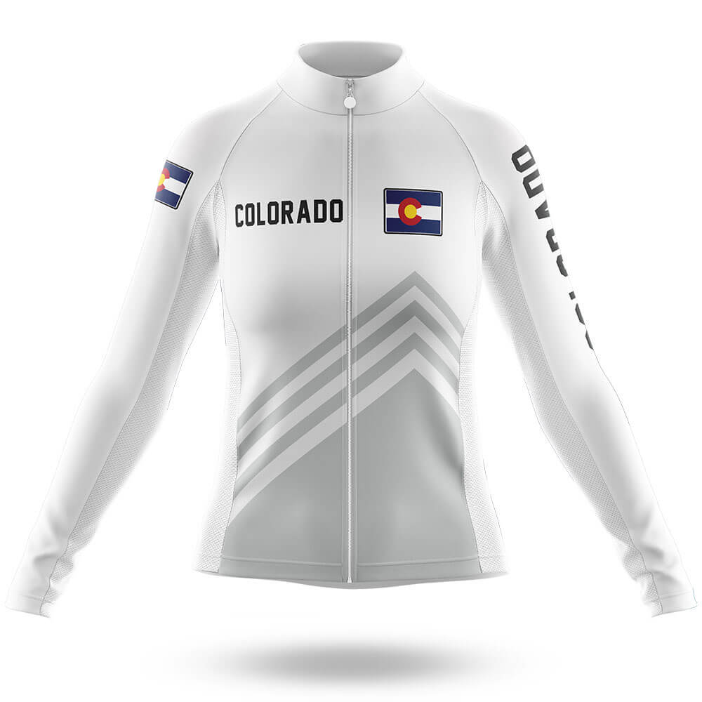 Colorado S4 White - Women - Cycling Kit-Long Sleeve Jersey-Global Cycling Gear