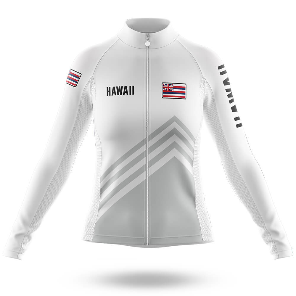 Hawaii S4 White - Women - Cycling Kit-Long Sleeve Jersey-Global Cycling Gear