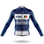 Belgien Xmas - Men's Cycling Kit-Long Sleeve Jersey-Global Cycling Gear