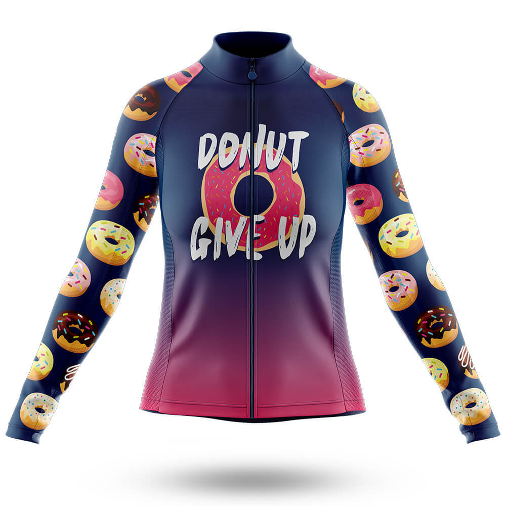Donut Give Up V2 - Women - Cycling Kit-Long Sleeve Jersey-Global Cycling Gear