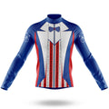 USA Patriotic Suit - Men's Cycling Kit-Long Sleeve Jersey-Global Cycling Gear