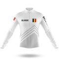 Belgique S5 White - Men's Cycling Kit-Long Sleeve Jersey-Global Cycling Gear