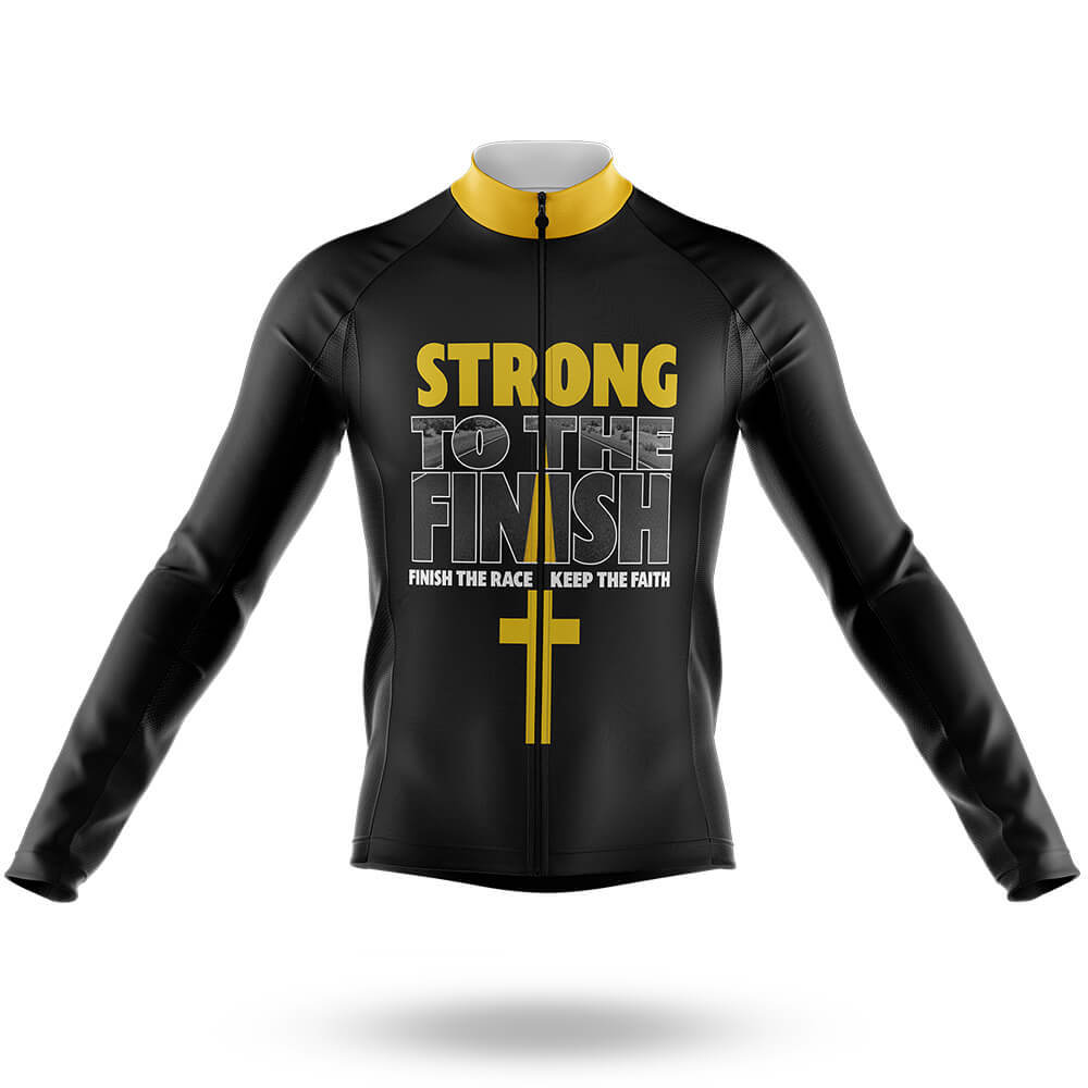 Strong To The Finish - Men's Cycling Kit-Long Sleeve Jersey-Global Cycling Gear