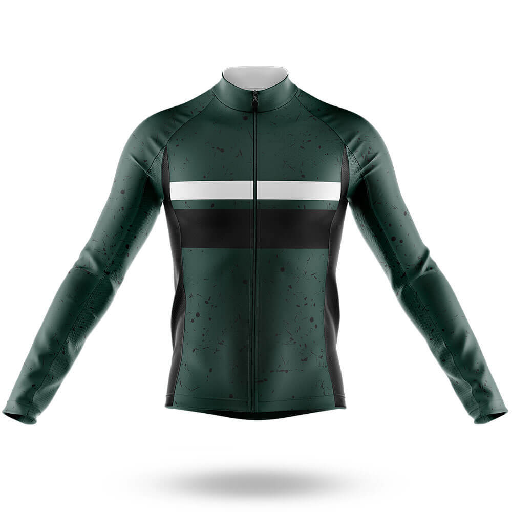 Deep Green - Men's Cycling Kit-Long Sleeve Jersey-Global Cycling Gear