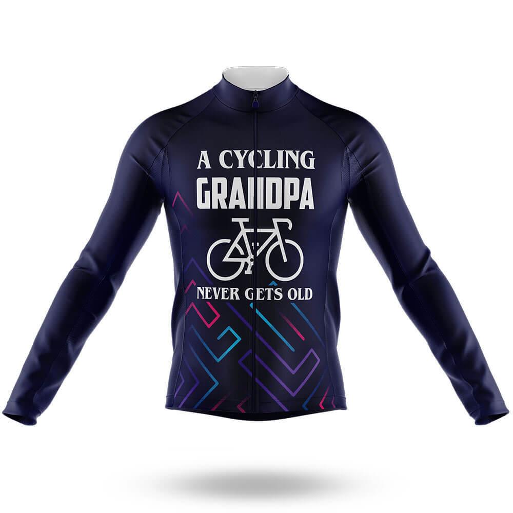Cycling Grandpa V8 - Men's Cycling Kit-Long Sleeve Jersey-Global Cycling Gear