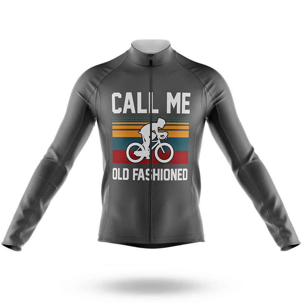 Old Fashioned V2 - Grey - Men's Cycling Kit-Long Sleeve Jersey-Global Cycling Gear