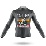 Old Fashioned V2 - Grey - Men's Cycling Kit-Long Sleeve Jersey-Global Cycling Gear