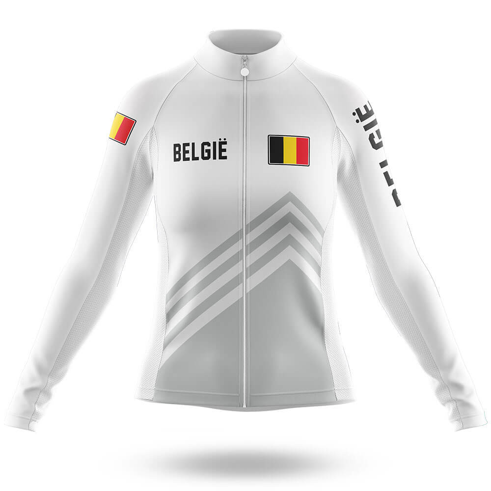 België S5 White - Women - Cycling Kit-Long Sleeve Jersey-Global Cycling Gear