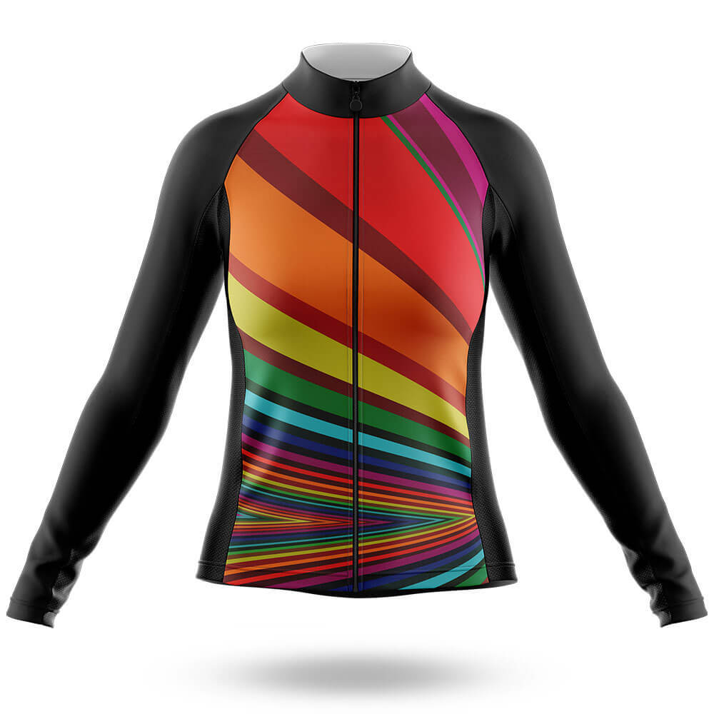 Rainbow - Women's Cycling Kit-Long Sleeve Jersey-Global Cycling Gear