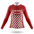 Custom Team Name M3 Red - Women's Cycling Kit-Long Sleeve Jersey-Global Cycling Gear