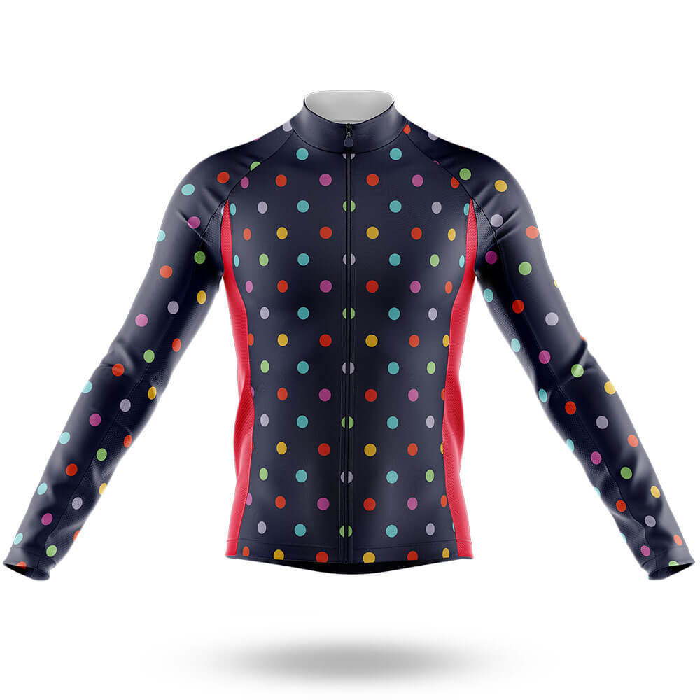 Polka Dot - Men's Cycling Kit-Long Sleeve Jersey-Global Cycling Gear