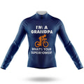 Superpower - Navy - Men's Cycling Kit-Long Sleeve Jersey-Global Cycling Gear