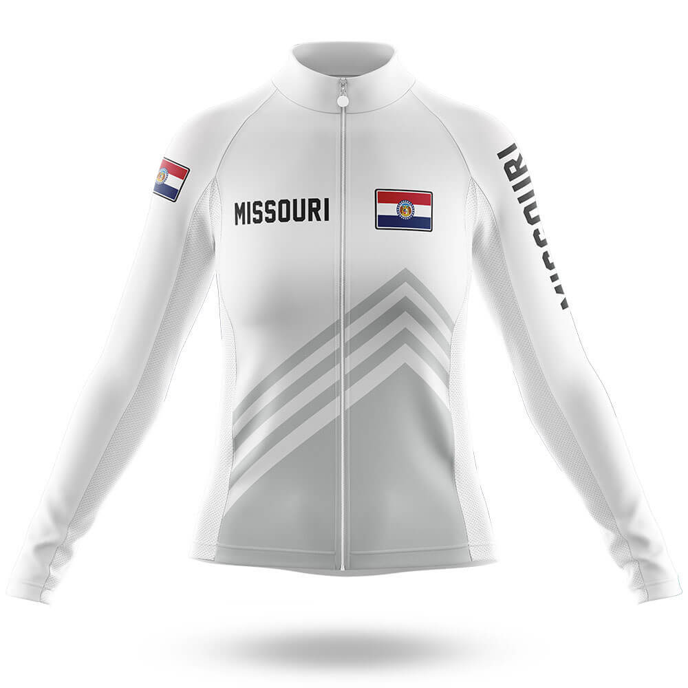 Missouri S4 White - Women - Cycling Kit-Long Sleeve Jersey-Global Cycling Gear