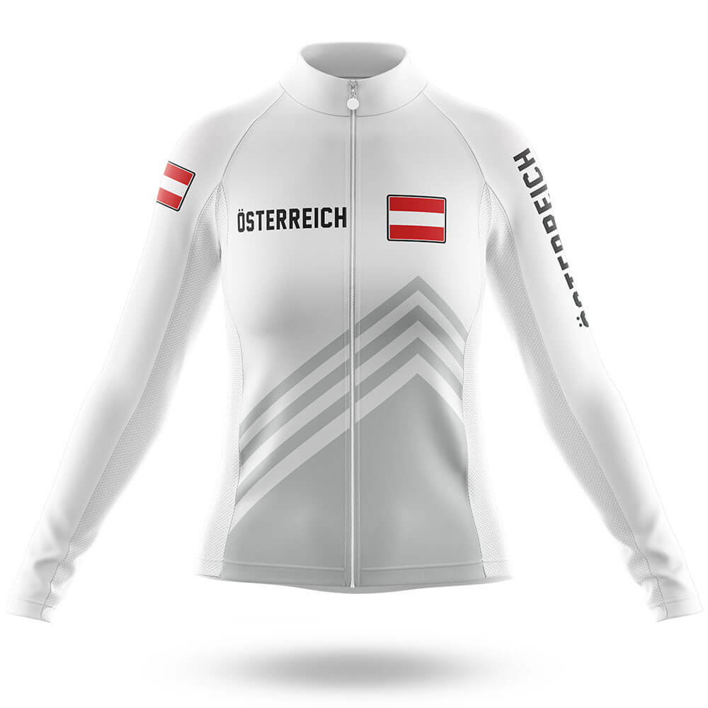 Österreich S5 White - Women - Cycling Kit-Long Sleeve Jersey-Global Cycling Gear