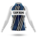 Custom Team Name M5 Navy - Women's Cycling Kit-Long Sleeve Jersey-Global Cycling Gear