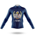 USA Drinking Team - Navy - Men's Cycling Kit-Long Sleeve Jersey-Global Cycling Gear