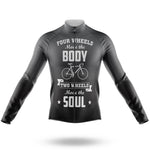 Two Wheels Move The Soul V3 - Men's Cycling Kit-Long Sleeve Jersey-Global Cycling Gear