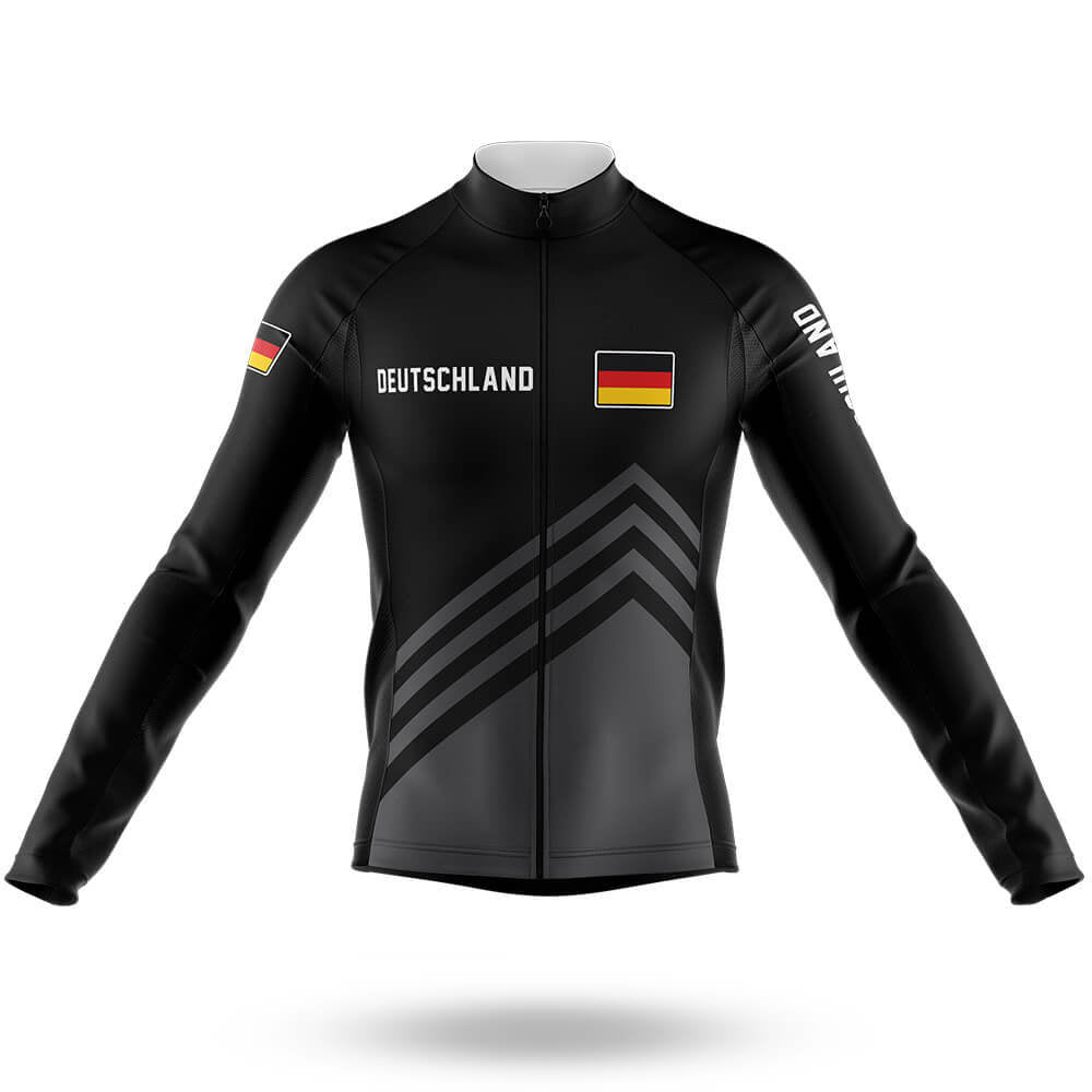 Deutschland S5 Black - Men's Cycling Kit-Long Sleeve Jersey-Global Cycling Gear