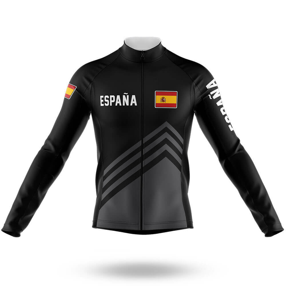 España S5 Black - Men's Cycling Kit-Long Sleeve Jersey-Global Cycling Gear