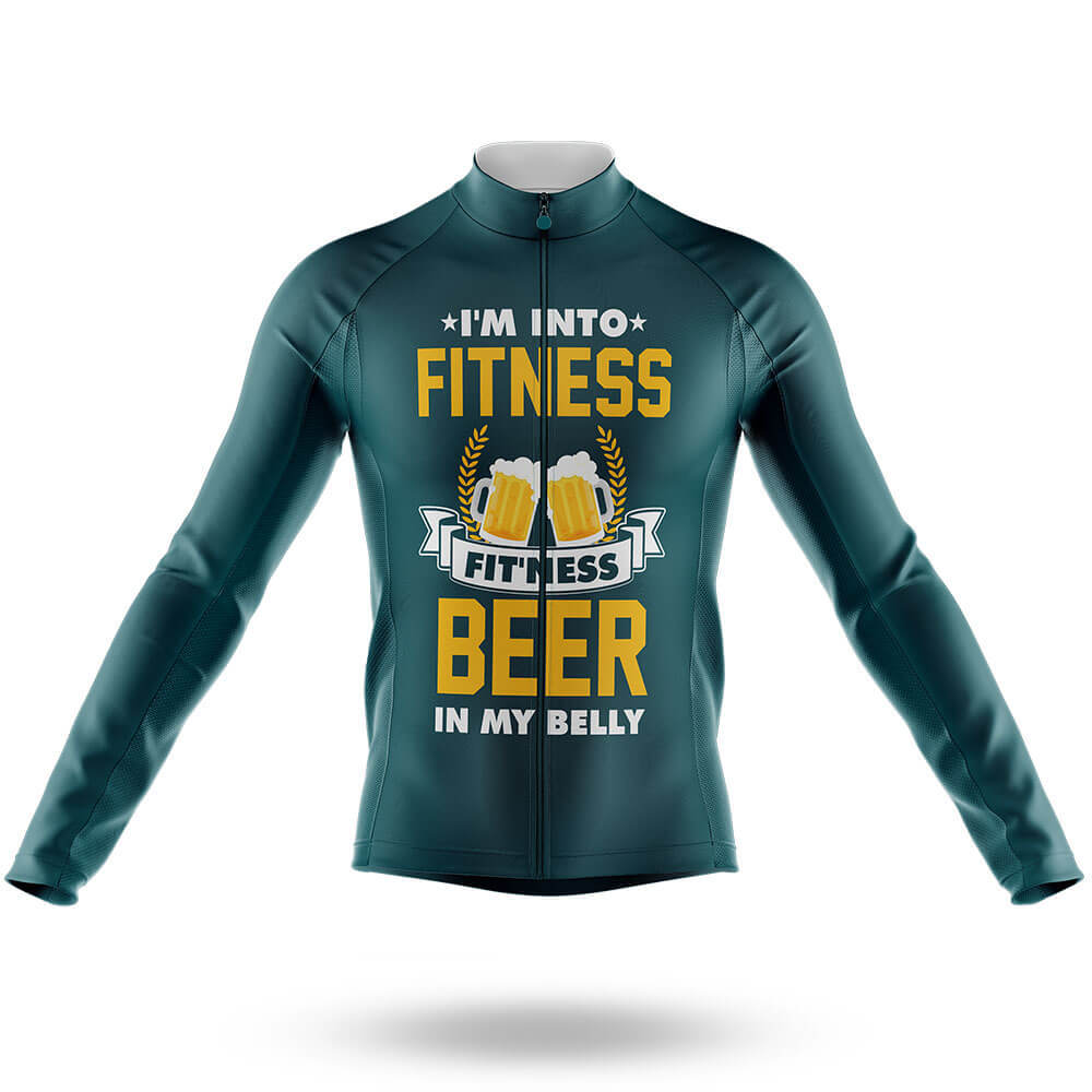 I'm Into Fitness - Green - Men's Cycling Kit-Long Sleeve Jersey-Global Cycling Gear