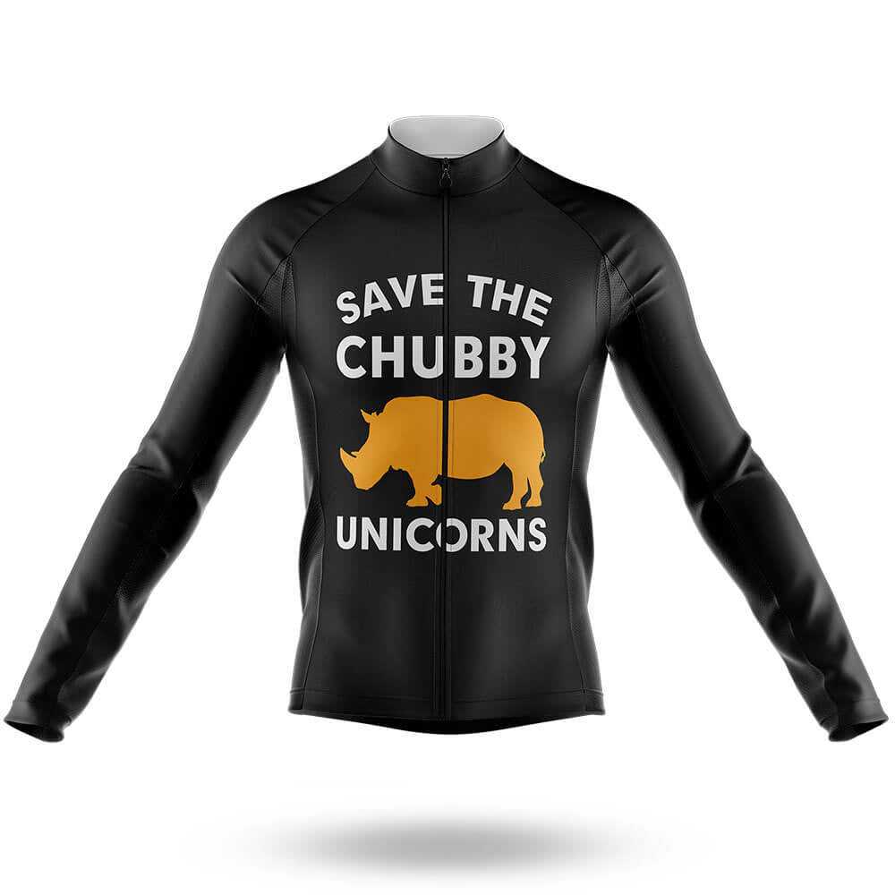 The Chubby Unicorn V6 - Black - Men's Cycling Kit-Long Sleeve Jersey-Global Cycling Gear