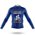 I'm Retired - Navy - Men's Cycling Kit-Long Sleeve Jersey-Global Cycling Gear