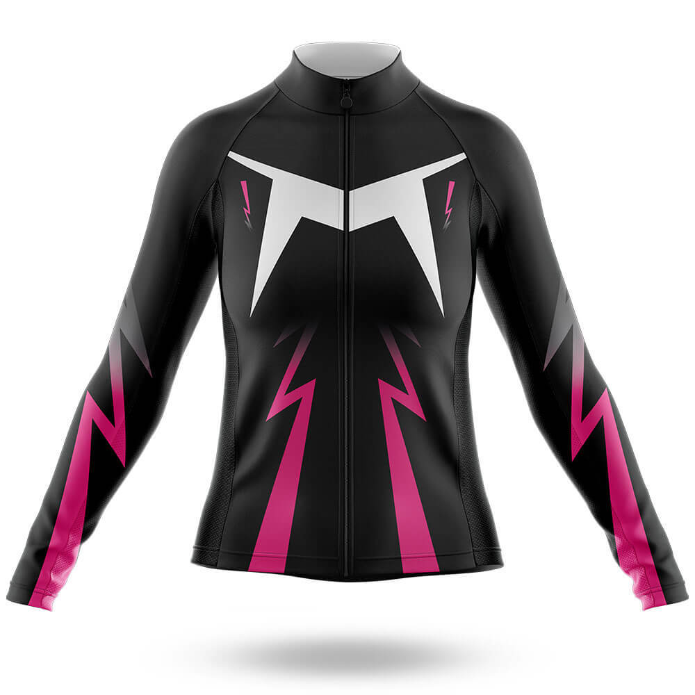 Pink Lighting - Women's Cycling Kit-Long Sleeve Jersey-Global Cycling Gear