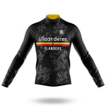 Vlaanderen (Flanders) - Black - Men's Cycling Kit-Long Sleeve Jersey-Global Cycling Gear