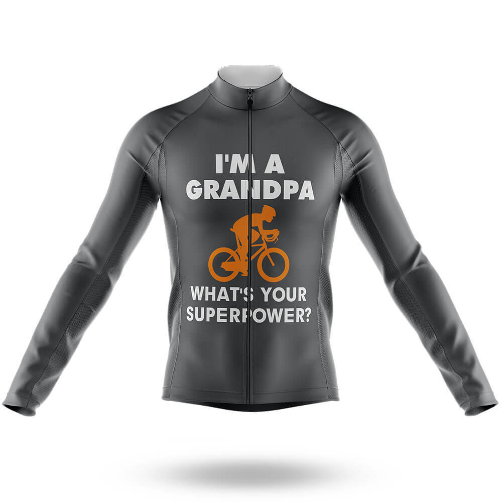 Superpower - Grey - Men's Cycling Kit-Long Sleeve Jersey-Global Cycling Gear