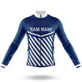 Custom Team Name M3 Navy - Men's Cycling Kit-Long Sleeve Jersey-Global Cycling Gear