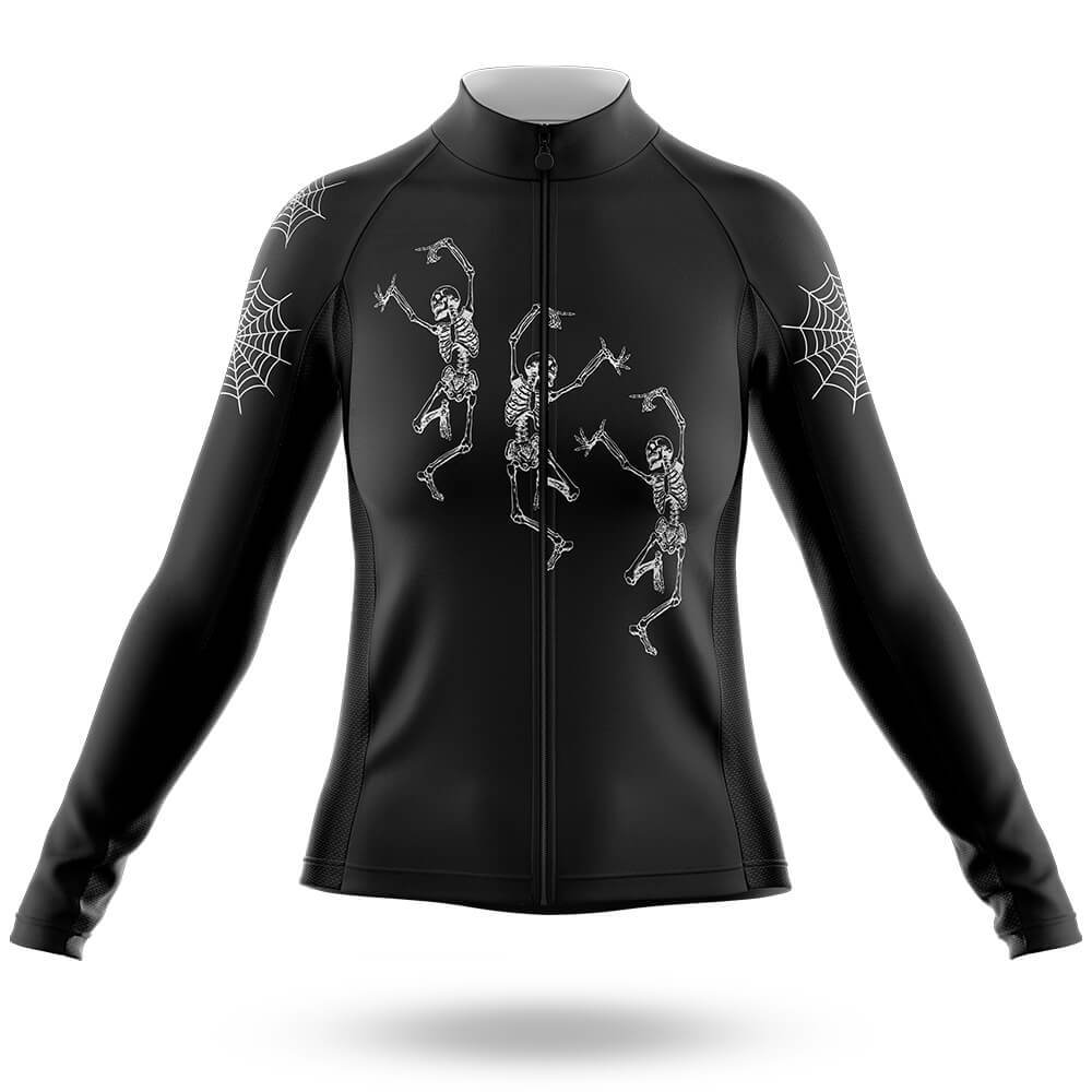 Skeletons Dancing - Women's Cycling Kit-Long Sleeve Jersey-Global Cycling Gear