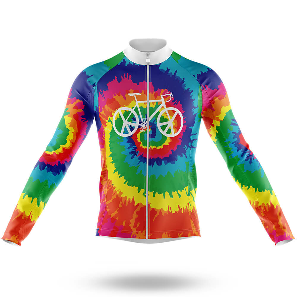 Hippie Tie Dye - Men's Cycling Kit-Long Sleeve Jersey-Global Cycling Gear