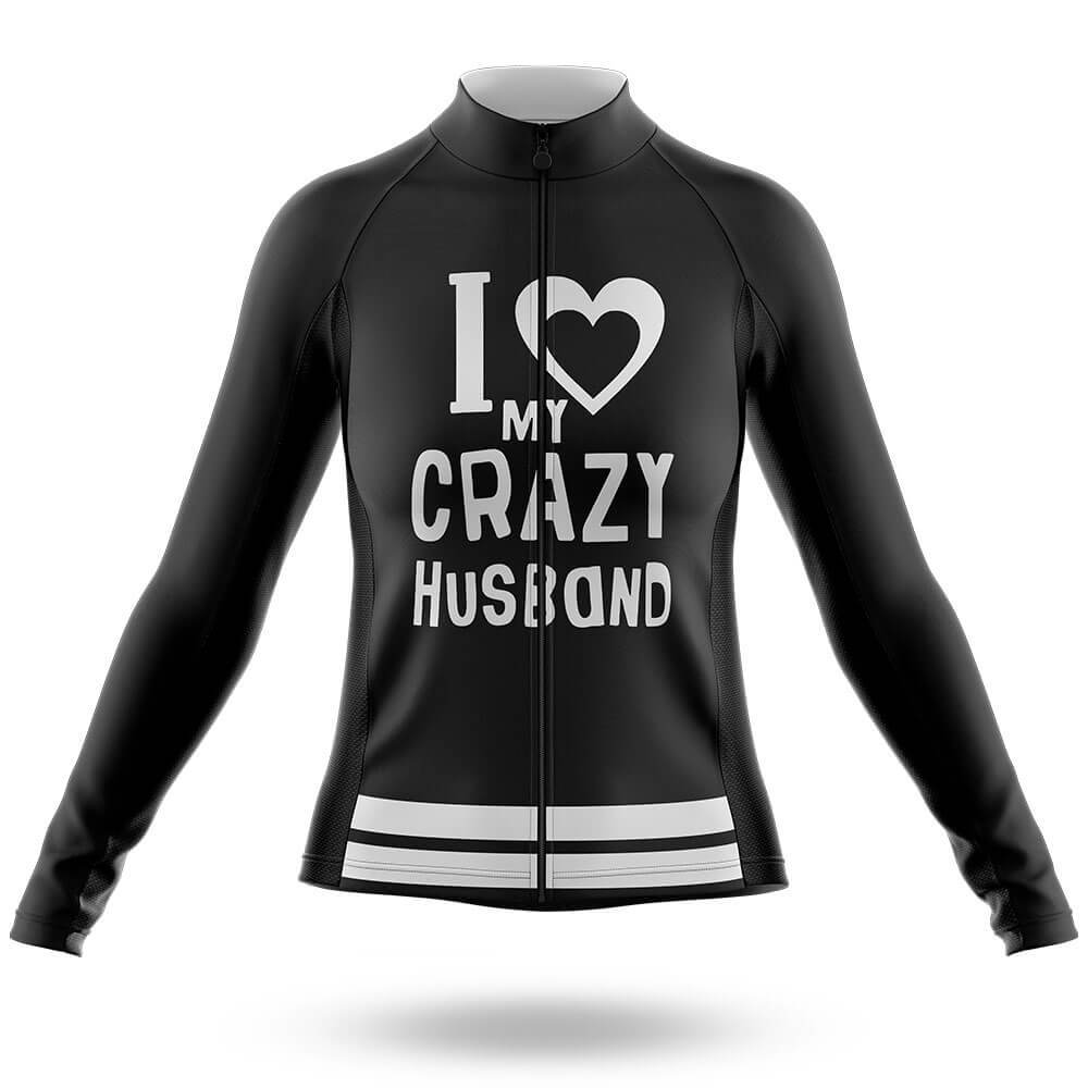Love My Crazy Husband - Women's Cycling Kit-Long Sleeve Jersey-Global Cycling Gear