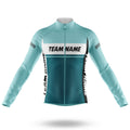 Custom Team Name M1 Blue - Men's Cycling Kit-Long Sleeve Jersey-Global Cycling Gear