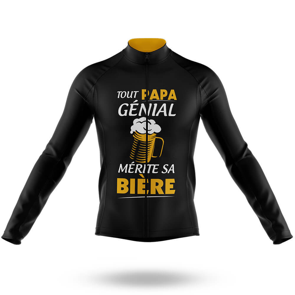 Papa Génial - Men's Cycling Kit-Long Sleeve Jersey-Global Cycling Gear