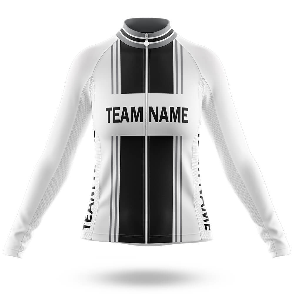 Custom Team Name M4 Black - Women's Cycling Kit-Long Sleeve Jersey-Global Cycling Gear